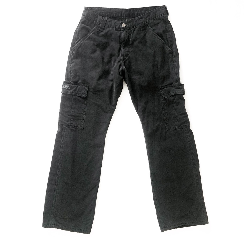 Wrangler Men’s Black Plaid Lined Cargo Pants 30/30